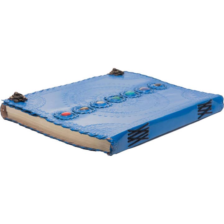 Tuzech Leather - Wholesale Journal/Diary - Seven Chakra Leather Journal – Handmade Embossed Diary 13"41