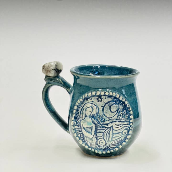 Carys Martin Ceramics - Vendita all'ingrosso Tazza - Tazza di Cristallo con Pietra di Luna Mermaid5