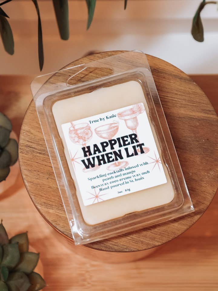 Gelukkiger als het wordt aangestoken Niet-giftige bijenwas Coco Creme 3oz Wax Melt voor wholesale door True by Katie