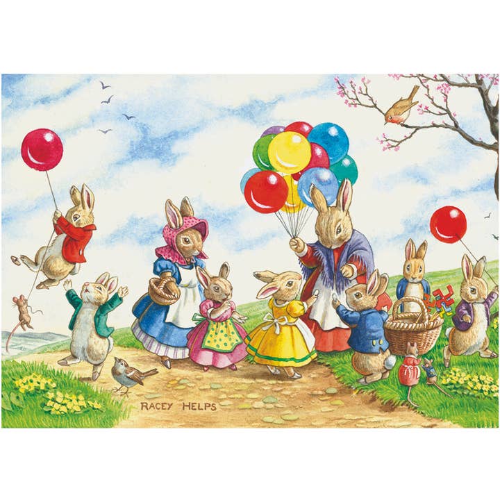 The Balloon Seller - Racey Helps Postcard for wholesale by Ganymed Press