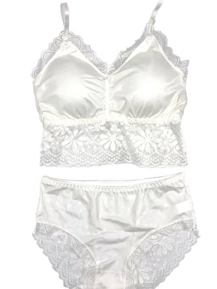 Assorted Bralette & Satin Lace & Panty Set/T23005 for wholesale on Faire5
