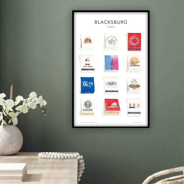 DMV Matchbooks - Wholesale Poster - Matchbook Poster: Blacksburg Virginia1
