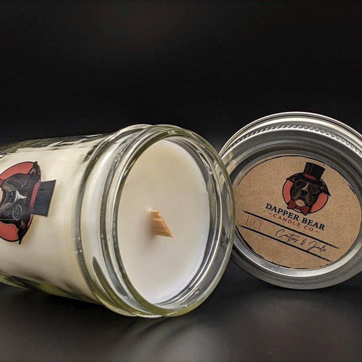 « Lucy » Cactus et jade pour la vente par DAPPER BEAR CANDLE CO