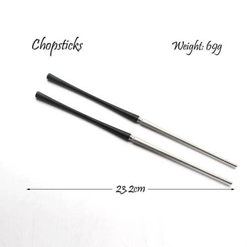 Gohobi （We cover U.S. import duties） – Conjunto de talheres variados por atacado – Gohobi Japanese Vintage Aço Inoxidável Lavado em Pedra Preto Ha8