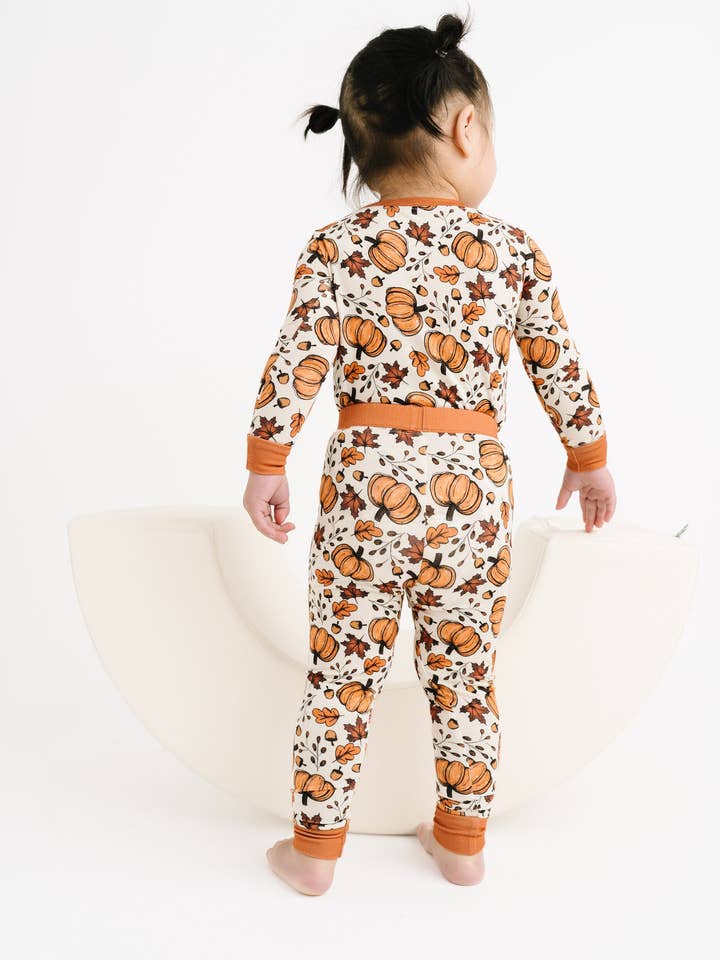 Little One Shop - Wholesale Top & Pant Set - Kids - Pumpkin Harvest Bamboo Set6