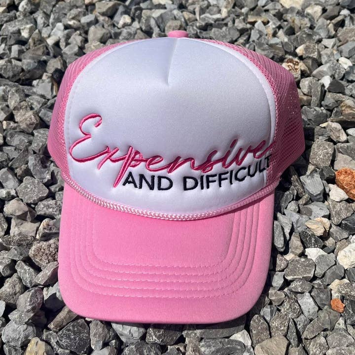 Cappellino da camionista ricamato costoso e difficile per la vendita all'ingrosso da parte di Diva Bling By Jenn