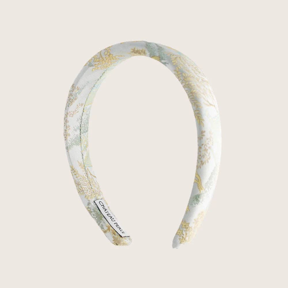 Chateau Perle - Wholesale Fashion Headband - Women's - Orchid Blue Silk Headband1