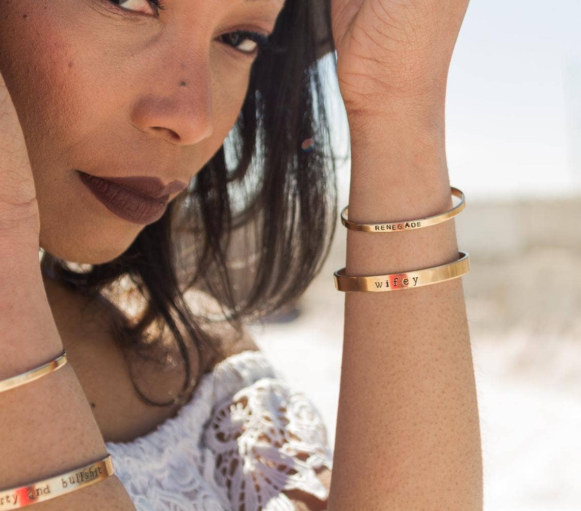 Salt and Sparkle - Vendita all'ingrosso Bracciale a polsino - BE HERE NOW Skinny Bracciale polsino regolabile4