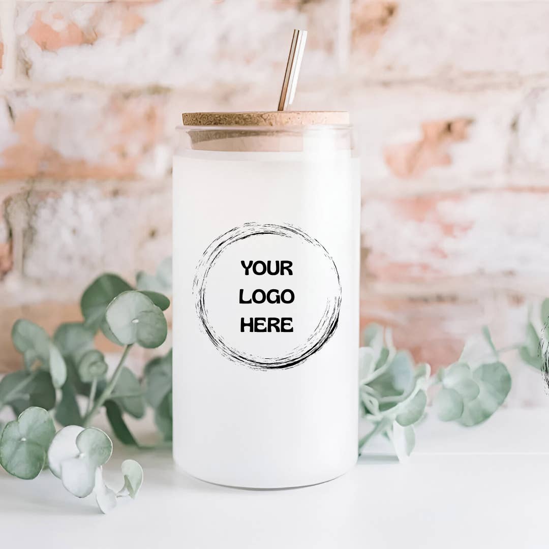 A Little Something Gift Shop - Wholesale Drinking Glass/Cup - 16 oz Frosted Glass Tumbler – Custom Logo / Image