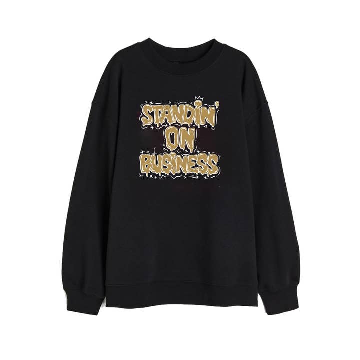 DOC-L4197 STANDIN ON BUSINESS GRAPHIC SWEATSHIRT for wholesale by Nobrand