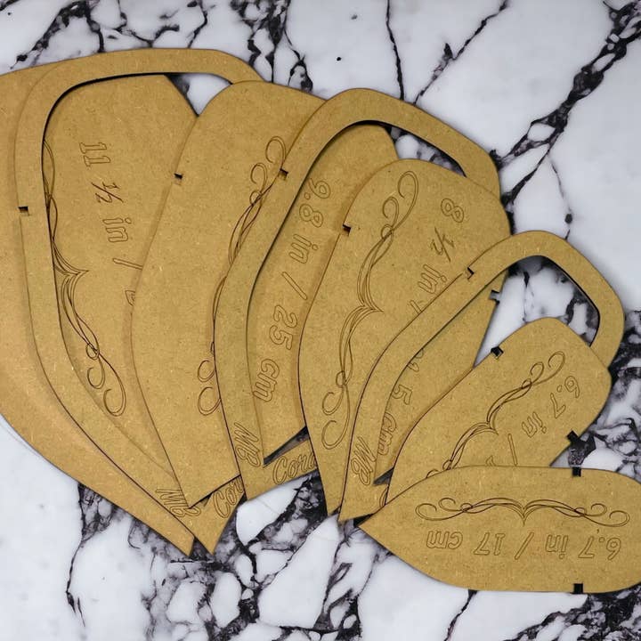 Macrame Leaf & Feather Cutter - Includes Rubber Bands for wholesale by MB Cordas