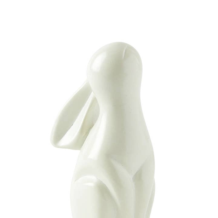 Swahili | AFRICAN MODERN - Wholesale Sculpture - Natural Soapstone Singing Bunny Rabbits