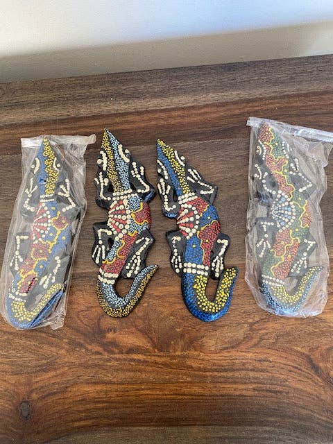 Gitzell FairTrade - Vente Décoration murale - Geckos peints assortis4