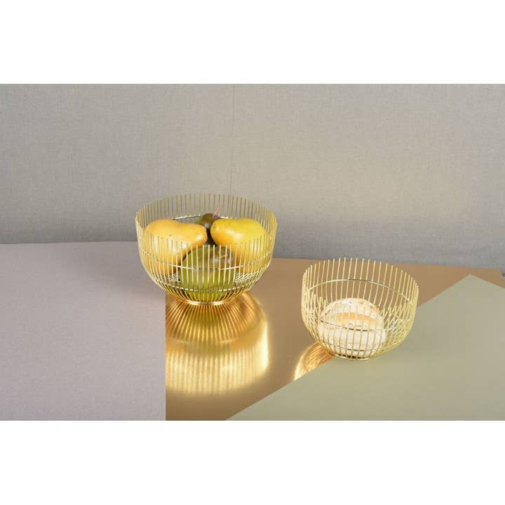 AULICA - Wholesale Basket - Large golden bread basket 20x20x12cm1