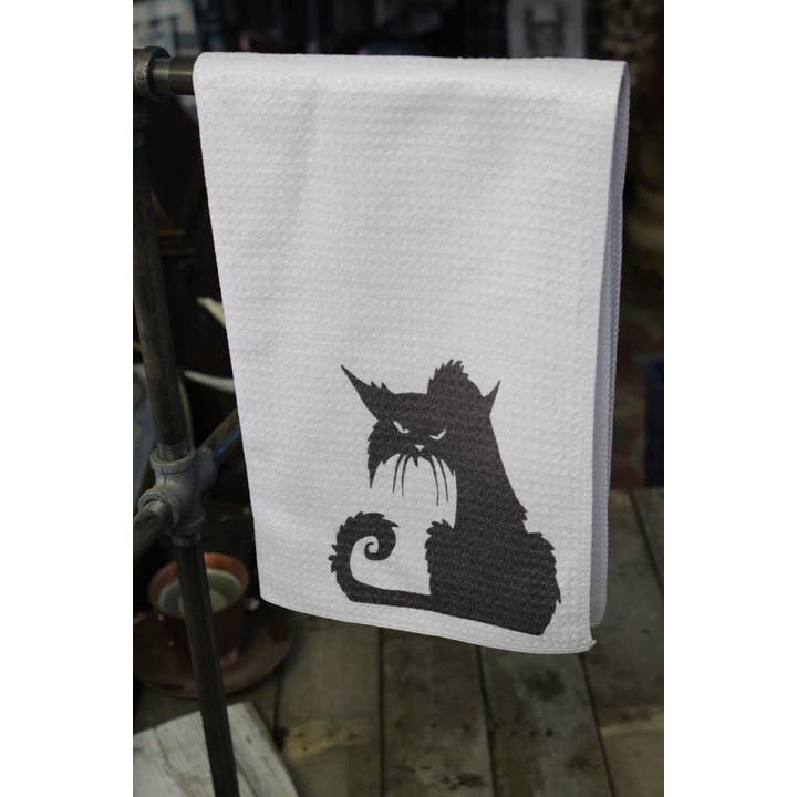 Cranky Cat Kitchen Hand Towel for wholesale by Raven Design