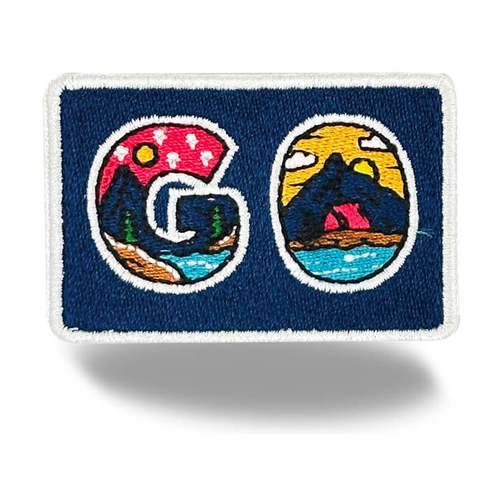 Patch brodé thermocollant GO Adventure pour la vente par Northern Icons Creations INC