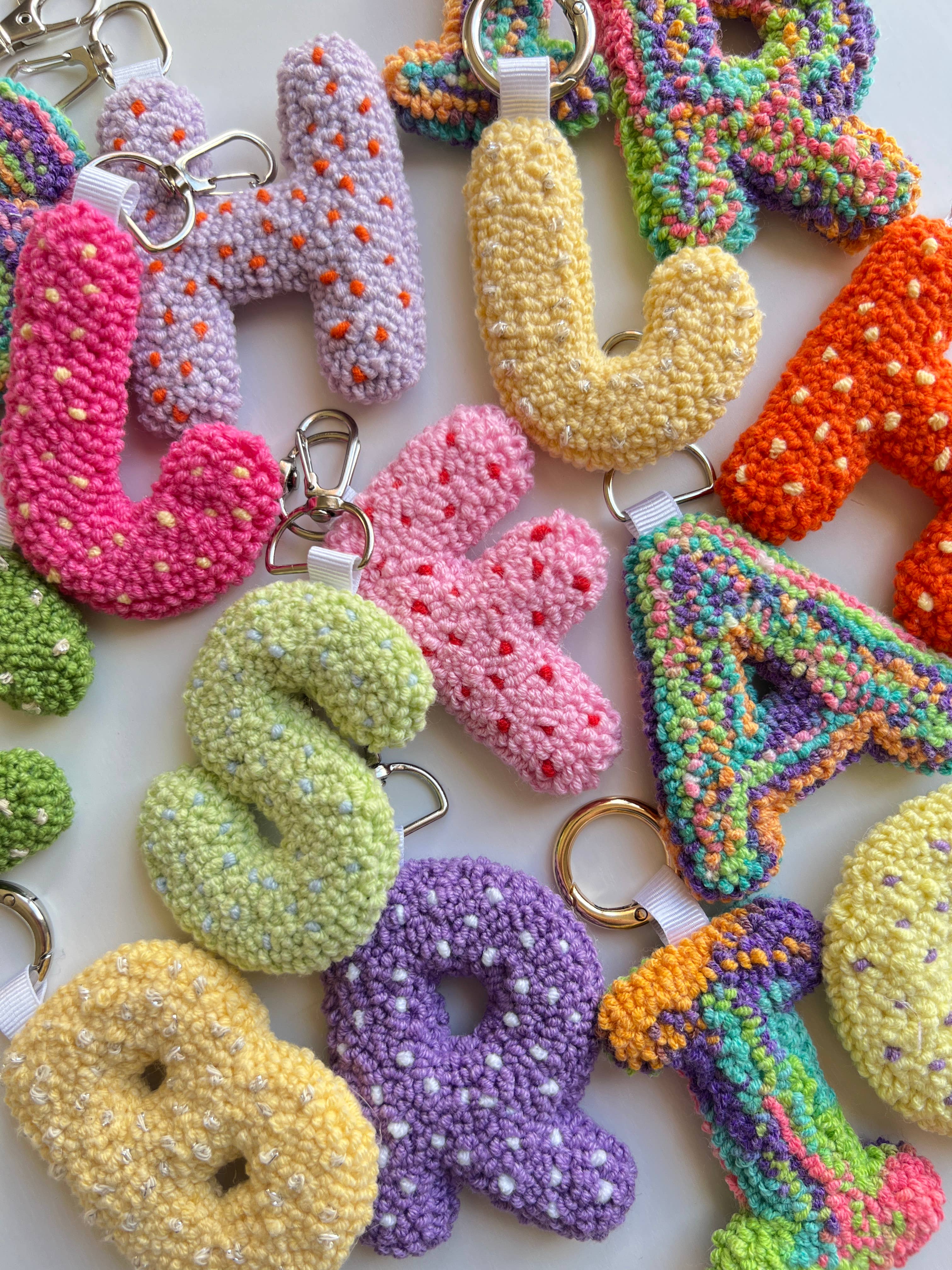 EmbroiderywithAycan - Wholesale Keychain – Women's - Letter Keychains, Handmade Initial Keychains1