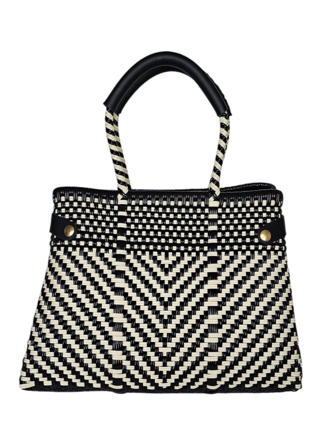 MAVIS BY HERRERA - Vendita all'ingrosso Borsa con manico - Donna - Borsa Convertibile a Basso Inquinamento - Lusso Avorio Nero7