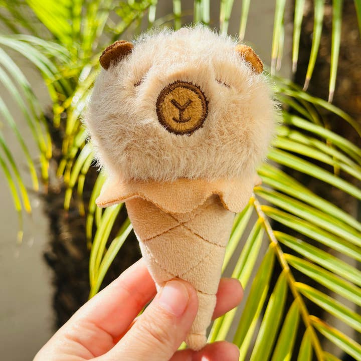 CapyFun - Wholesale Keychain - Women's - Capybara Ice Cream Plush Keychain Summer Cute Kawaii Gift