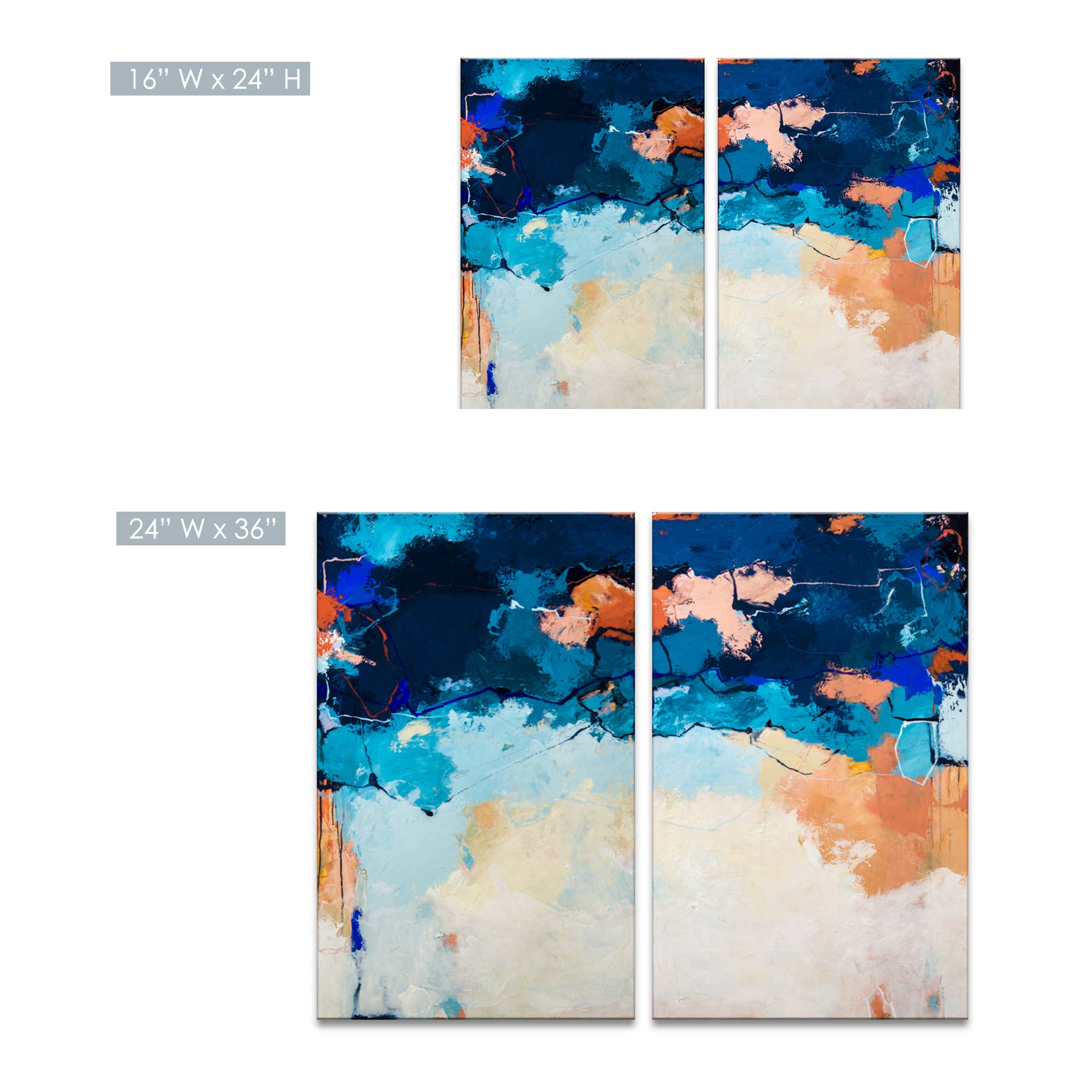 Ready2hangart, Inc. - Wholesale Wall Art Set - Summer Fiesta I & II' Wrapped Canvas Art by Lynn Byrd3