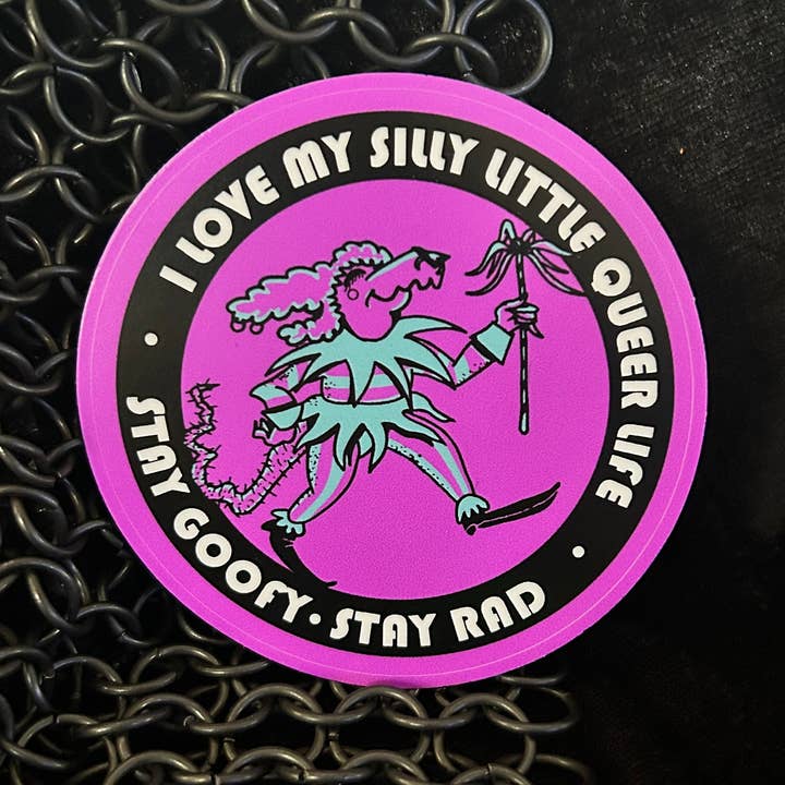 Loving my silly little queer life 3” sticker for wholesale by LambRot Art