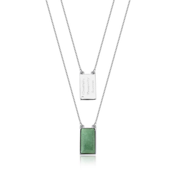 Natursten Halsband - Rhodium (Storlek Liten) för wholesale av House12