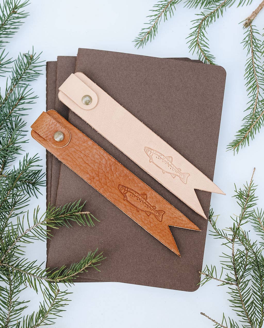 Aura Design Co. - Wholesale Bookmark - Leather Bookmark - Trout Stamped1