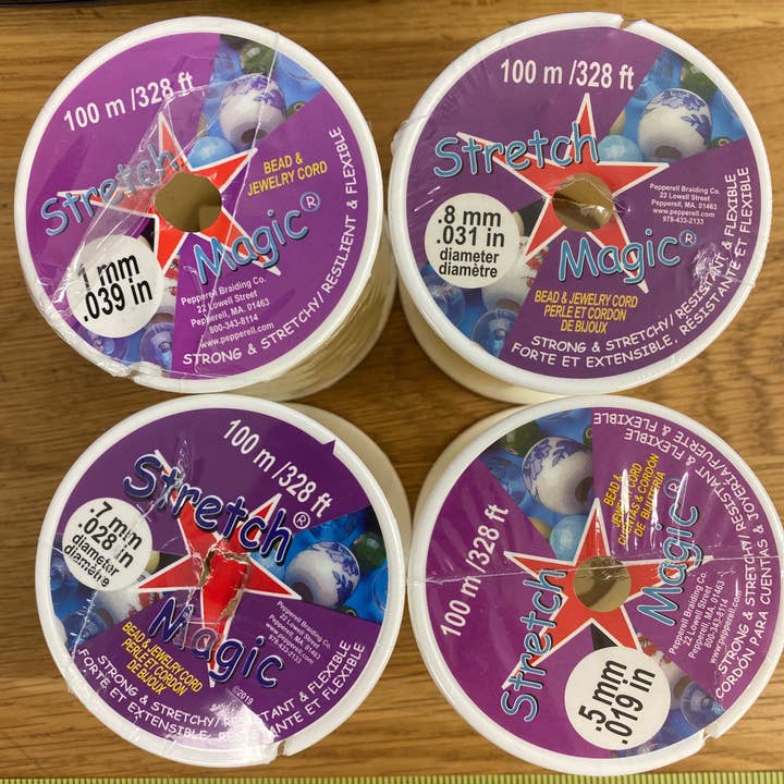 Durable Clear Stretchy 100 Meter Stretch Magic .8mm String F for wholesale by The Bead Bazaar