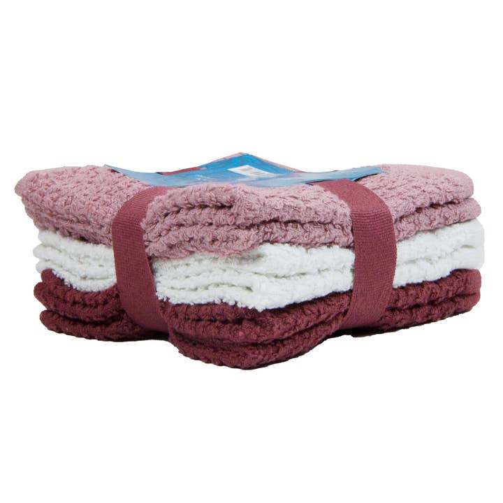 Arkwright Home - Wholesale Wash Cloth - Pack of 6 Campbell Ramsey Washcloths 12x12 - Assorted Colors4