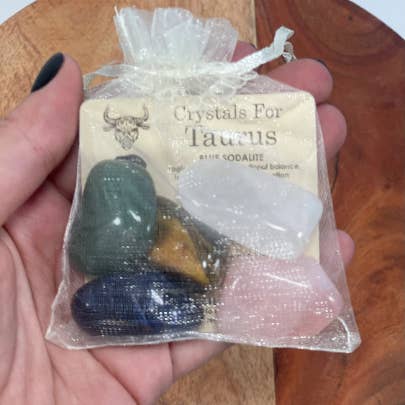CaNatureLover - Wholesale Spiritual stone/crystal - TAURUS Crystal Set,5x Crystals Set ZODIAC HOROSCOPE2