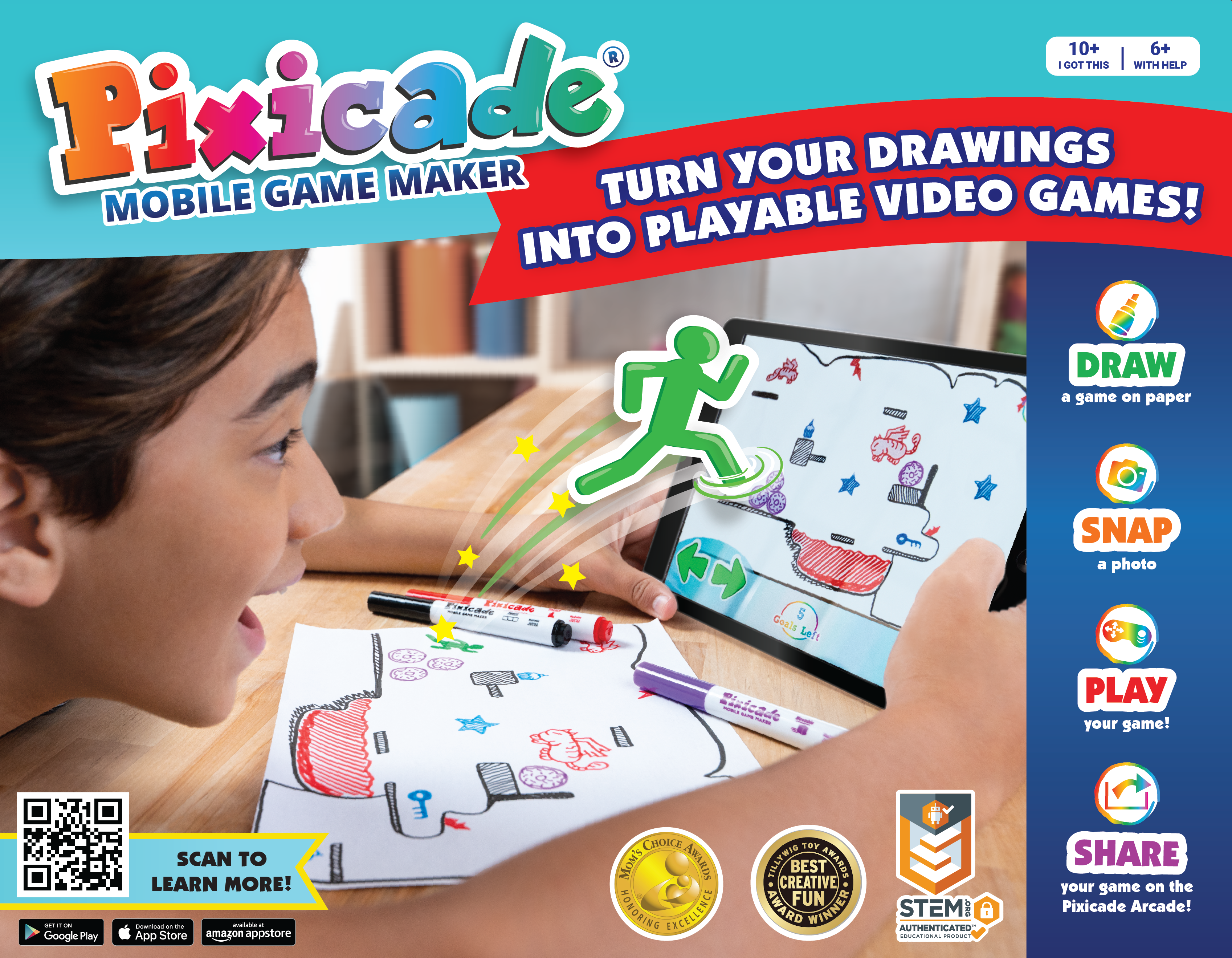 Pixicade™ The New Video Game Maker Brings Art To Life!