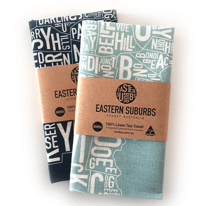 Burbia - Wholesale Tea towel - Sydney Eastern Suburbs Tea Towel1