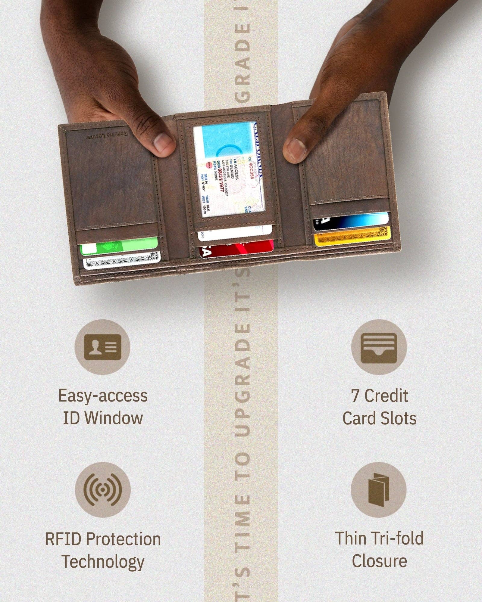 Access Denied Accessories - Wholesale Wallet - Men's - Trifold Wallets for Men Slim RFID Blocking Wallet Gifts Man49