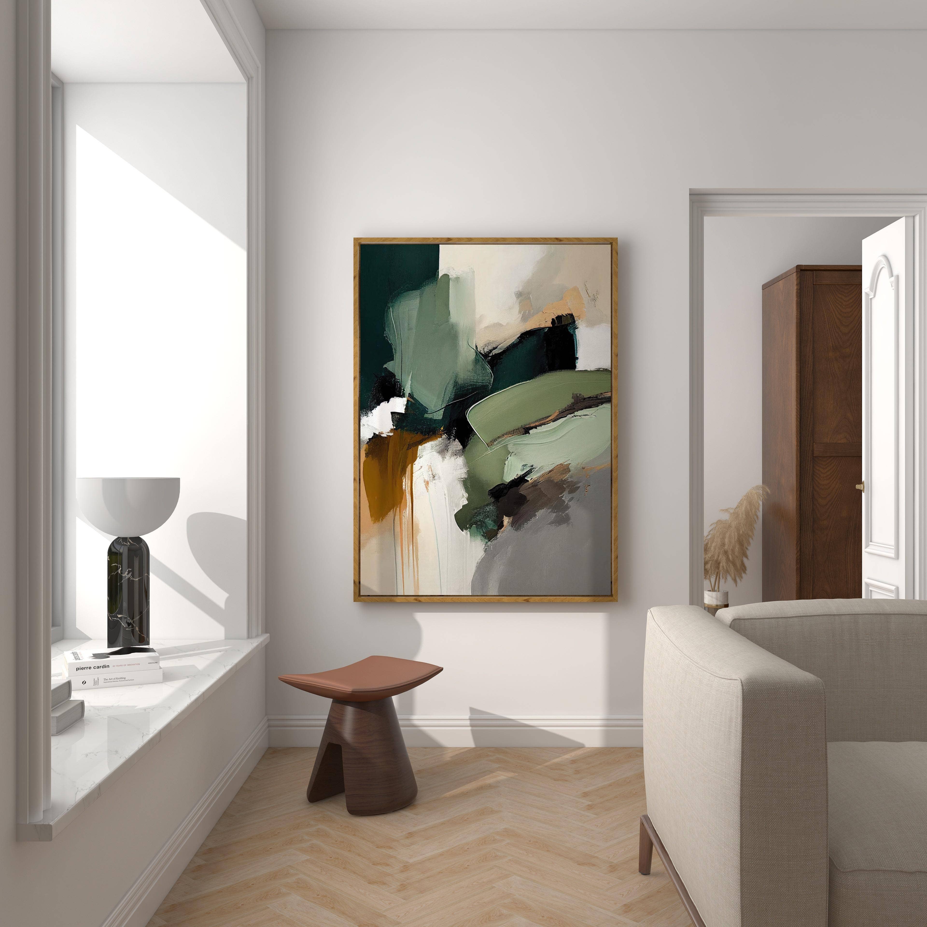 Eclectic Dreams Studio - Wholesale Kunstprint - Moderne Groene Abstracte Japandi Kunstprint - Wabi Sabi Decor4