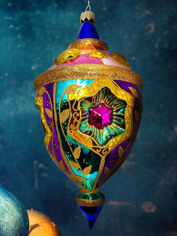 Venetian Lights Holiday Polskt Glas Julprydnad för wholesale av Kenzies of London