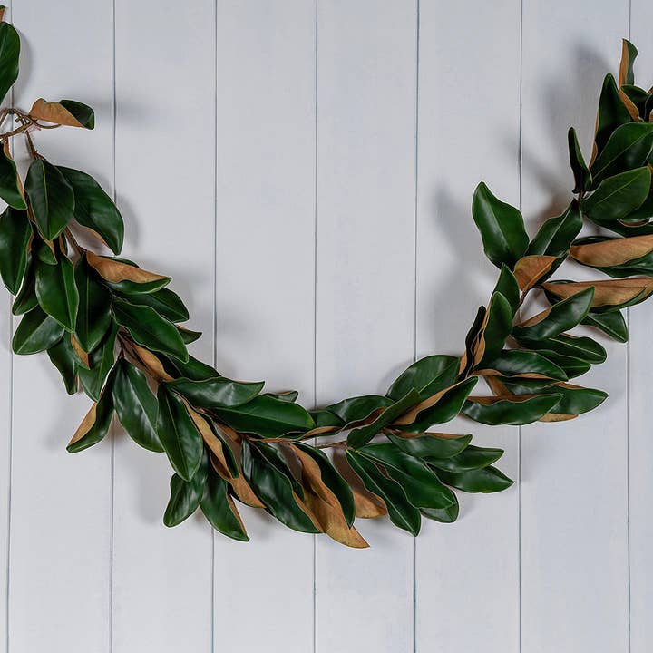 Natural Magnolia 6ft leaf Garland for wholesale by Joy By