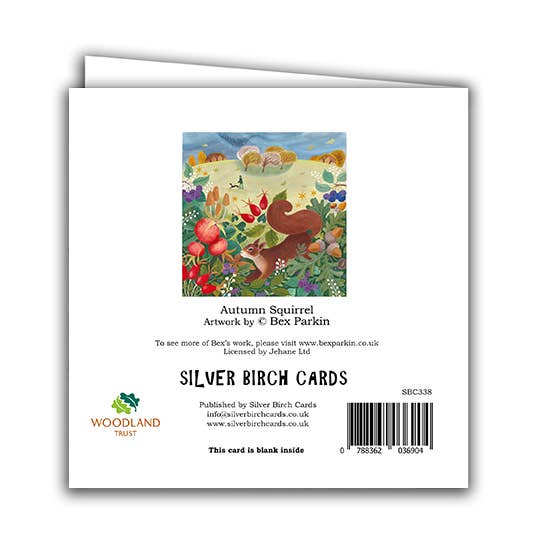 Silver Birch Cards – wholesale Everyday greeting card – Blank Greeting Card ''Autumn Squirrel"1