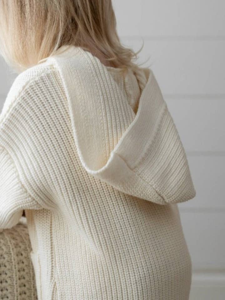 Yooushi - Wholesale Jumpsuit - Baby - Cloud Cream Hooded Knit Playsuit3