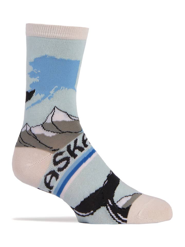 Oooh Yeah/Sock It Up/Oooh Geez Slippers - Wholesale Socks - Men's - Alaska | Men's Cotton Crew Funny Socks
