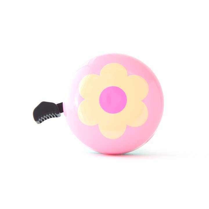Beep - Wholesale Biking Accessories - Retro Flower Power Bike Bell & Scooter Bell- Pink