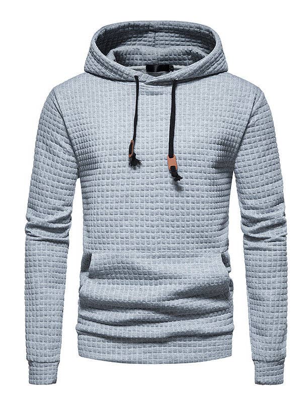 Sheer Trend - Wholesale Hoodie - Women's - Long Sleeves Waffle Hooded Sweatshirt Tops2