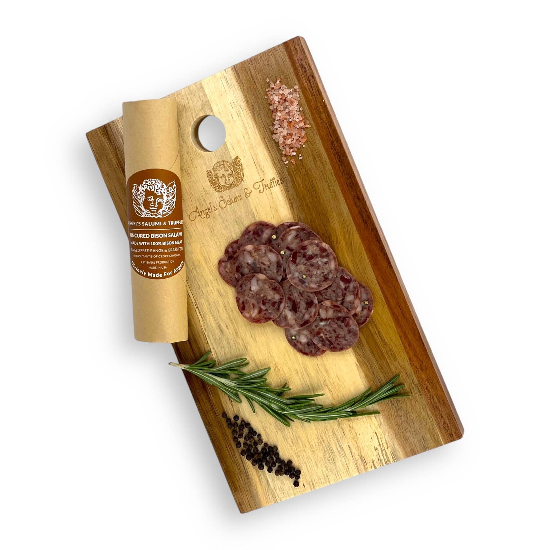 Angel's Salumi & Truffles - Wholesale Salami - Bison Salami (6.5oz)1