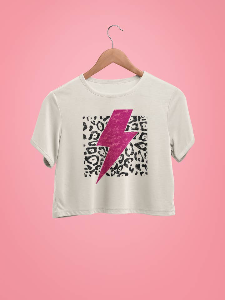 Leopard Lightning Bolt Grafik-T-Shirt für den Großhandel von NG Creative