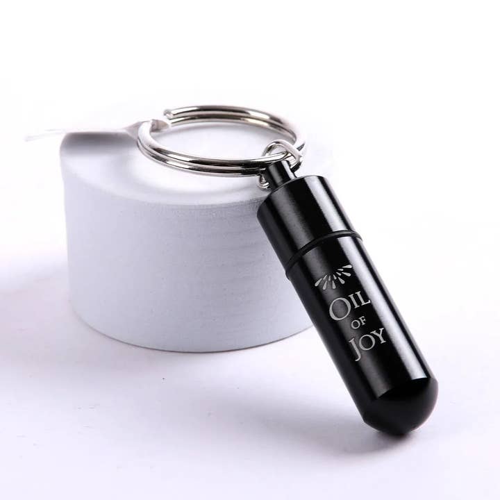 Swanson Christian Products - Wholesale Keychain - Unisex - Key Ring Oil Of Joy Vial - 2 Inch Small - Pack of 63