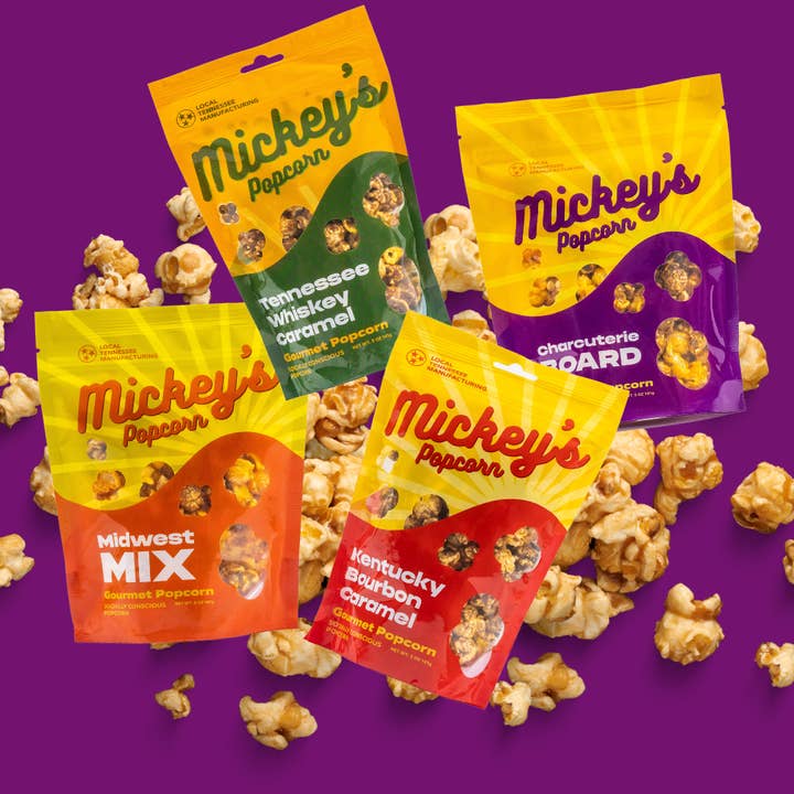 Mickey’s Popcorn - Wholesale Popcorn - Mickey's Popcorn Mixed Case - Tennessee Caramel Corn