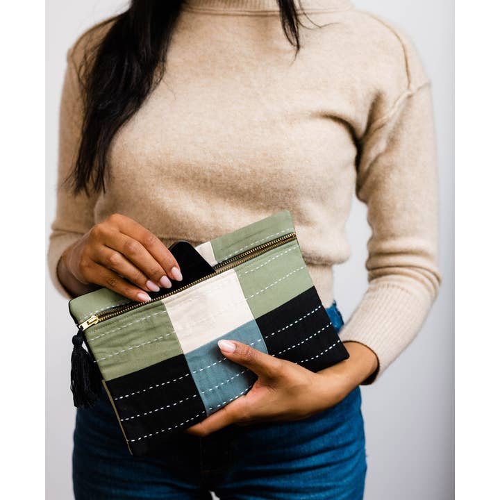 Anchal - Wholesale Clutch Bag - Women's - Checkered Pouch2