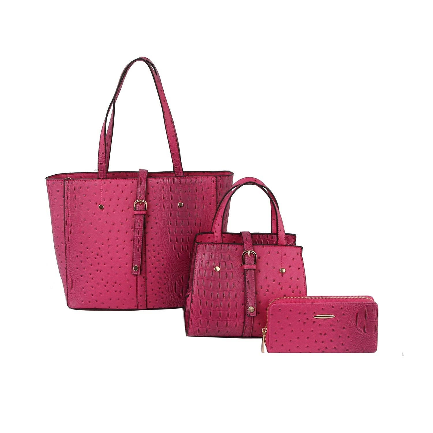 Handbag Factory Corp - Wholesale Tote Bag - Women's - 3 in 1 crocodile leather tote, satchel and purse set8