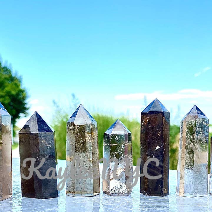 KayleeNYC - Vendita all'ingrosso Pietra/cristallo spirituale - Lotto all'ingrosso 1 Lb Naturale Quarzo Fumoso Obelisco Punto Cristallo Naturale Energia Guarigione2