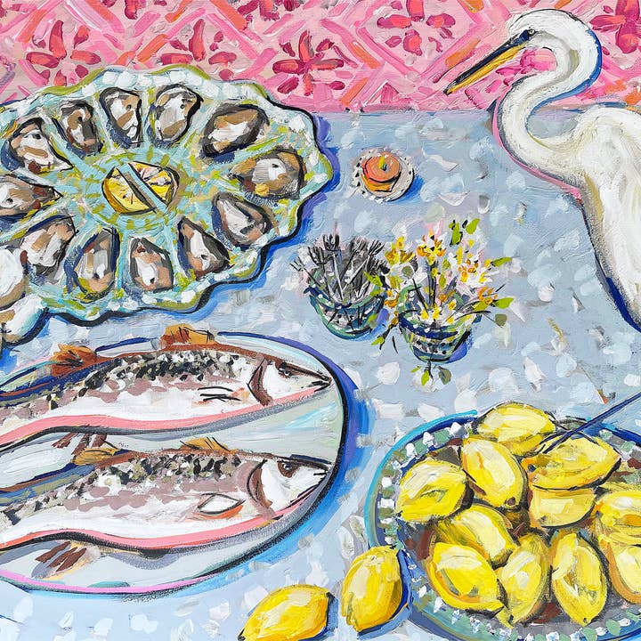 GreenBox Art - Wholesale Painting/Drawing - A Southern Table Stretched Canvas