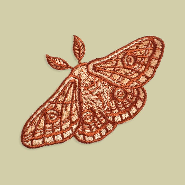 Mustard Beetle - Wholesale Patch - Emperor Moth Embroidered Patch, Iron on Patch